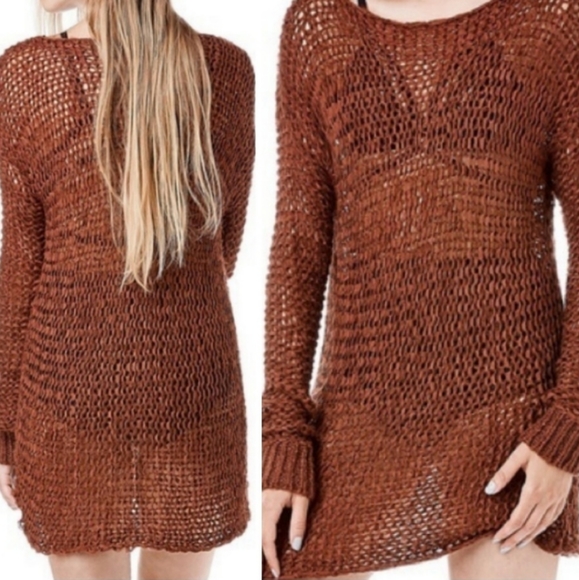 UNIF Crochet Dress Top Cover Up Tunic Shirt - Picture 10 of 10